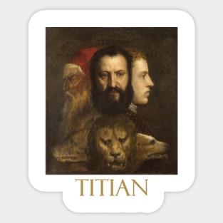 An Allegory of Time Governed by Prudence (1565) by Titian Sticker